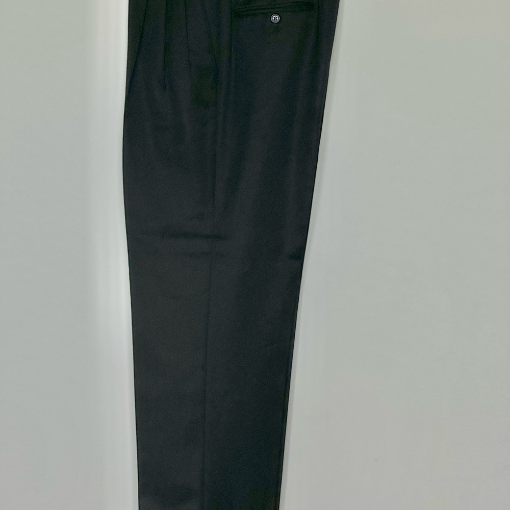 Pazoni Wool Trousers Black Made In Italy Size 34 Inseam‎ 28”